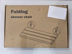 20″ Wall Mounted Teak Folding Flip Up Shower Seat Chair Black Modern Hardware
