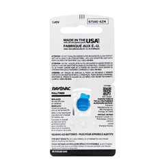 Rayovac Extra Advanced Size 675 MF PR44 Batteries 1.45V Zinc Air