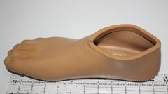 VERY NICE OSSUR REFLEX EVO BLADE PROSTHETIC FOOT SHELL RIGHT TAN CAUCASIAN~Sz 30