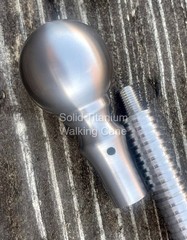 Solid Titanium Walking Cane – Ball Handle – Extraordinary Custom Quality