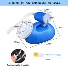 2000ML Portable Urinal for Men and Women, Spill 1 Count (Pack of 1), Blue