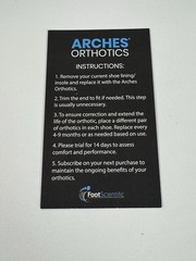 FootScientific Arches Type 1 Flat Feet Insoles Women 8-8.5 Men 6-6.5