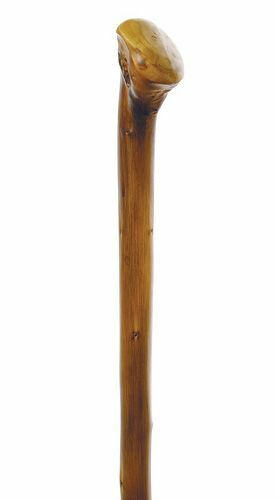 Natural Appalachian Chestnut Wood Knob Handle Hiking Stick or Walking Cane