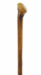 Natural Appalachian Chestnut Wood Knob Handle Hiking Stick or Walking Cane