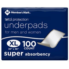 Member’s Mark Total Protection Underpads for Men and Women, 30″ x 36″ (100 ct.)