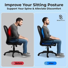 Cooling Ergonomic Gel Seat Cushion with 2 Washable Covers – Perfect for Travel