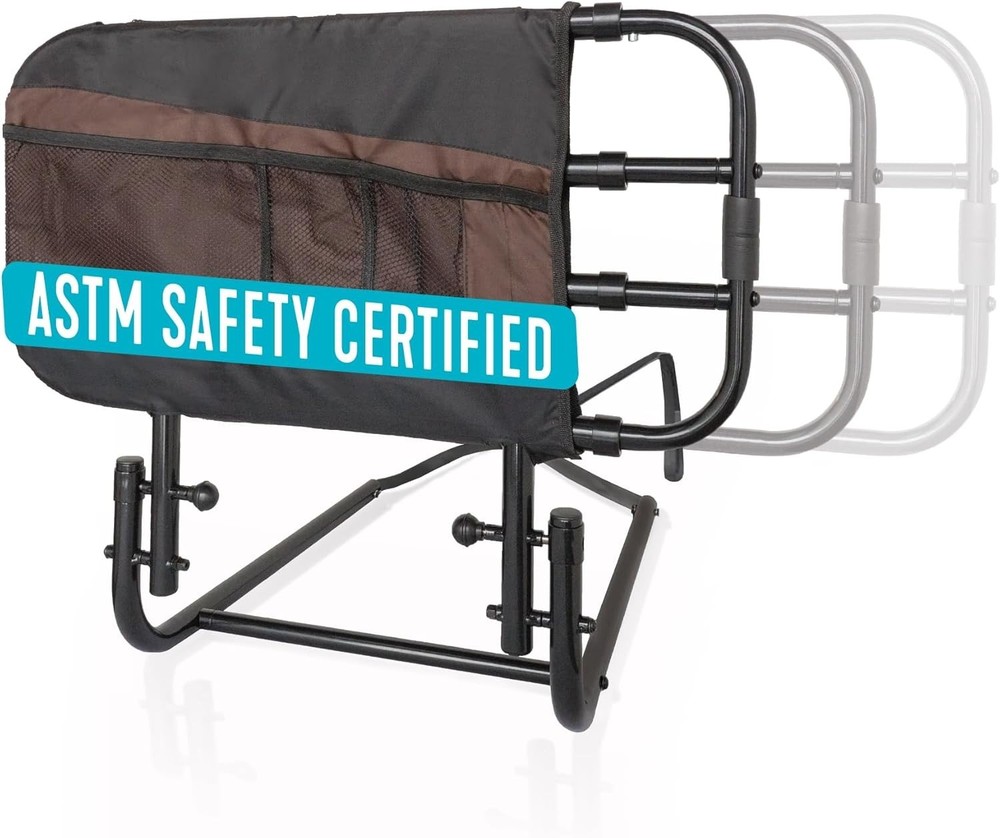 EZ Adjust Bed Rail, Adjustable Senior Bedrail and Safety Assist Railing 1619ER10