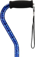 Nova Joy Offset Designer Offset Walking Cane with Strap – Blue Waves