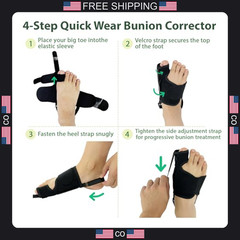 2 Pack Bunion Correctors for Women and Men Adjustable Toe Spacers
