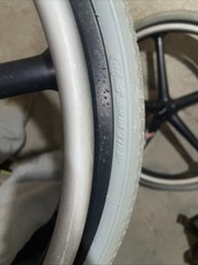 X-core 5-Spoke Mag Wheelchair Wheel Pair 22″ 501mm w/ Solid Tires & Hand rim Axl