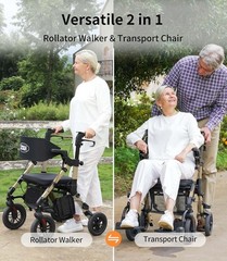 Z51 Rollator Walkers with Seat Champagne