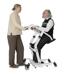 Sit-to-Stand Patient Lift, Mobility Aid with Wheels for Elderly Assistance