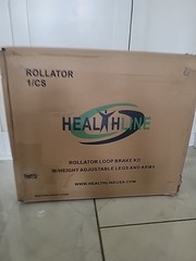 Healthline Lightweight Blue Rollator with Aluminum Loop Break Adjustable HL420BL