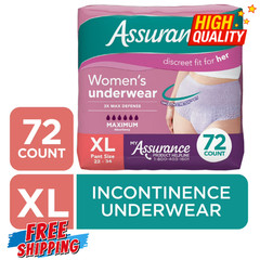 Assurance Women’s Incontinence Underwear, XL , Maximum Absorbency (72 Count)