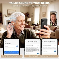 ABLEGRID Rechargeable OTC Hearing Aids for Seniors Adults, In-Ear Touch Control