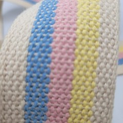 SkiL-Care Gait Belt 60″ Length Pastel Stripe 2″ Ivory yellow pink blue Stripe