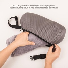 1Pcs Lumbar Roll Support Pillow Cover– Low Back Lumbar Support for Office Chai