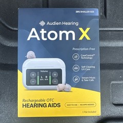 Audien Hearing ATOM X -Rechargeable OTC Hearing Aids -NEWEST MODEL-BRAND NEW!!