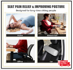 Lumbar Roll Pillow for Lower Back, Lumbar Support Foam Roll Cushion Pillowcase