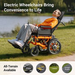 Electric Wheelchairs Reclining Foldable Lightweight Wheelchair Aid Motorized