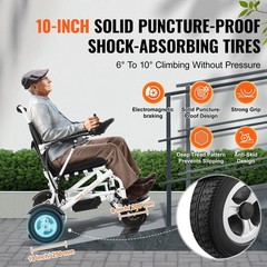 VEVOR Power Wheelchair Foldable Joystick 5-Speed Removable Battery 20km