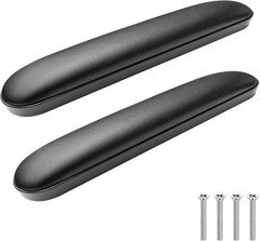 Wheelchair Armrest Pads 1 Pair Replacement Accessories Universal Fit Black
