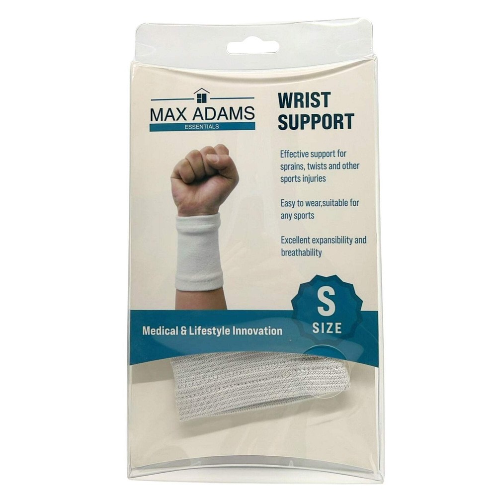 Max Adams Essentials White Stretchable Wrist Support: 1 Pack