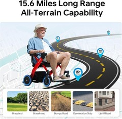 3IN1 Electric Wheelchair Foldable Supports up to 300lbs All Terrain-Tested Good
