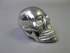 Brass Silver Finish Vintage Brass Skull Head Handle for Wooden Walking Cane gift