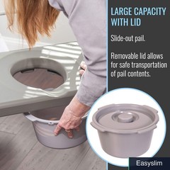 Bedside Commode Chair, Portable Toilet, 500 lb Capacity, 19-23 Inch