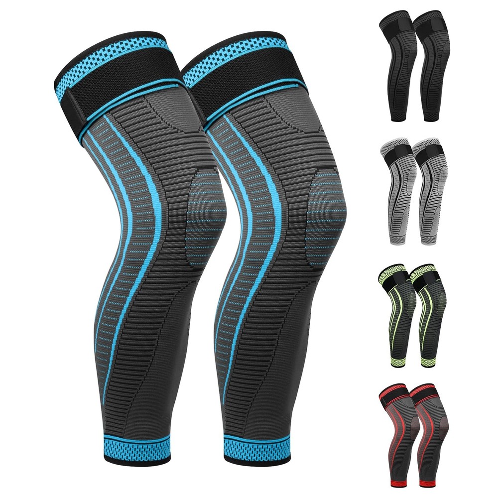 Ruilaibao Full Leg Compression Sleeves 2 Pack anti Sliping X-Large, Blue