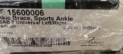 DeRoyal Ankle Brace Sports Ankle, Universal Left/Right, Medium, Black, 15600006