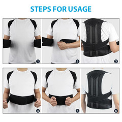 Adjustable Posture Corrector Low Back Support Shoulder Brace Belt for Men Women