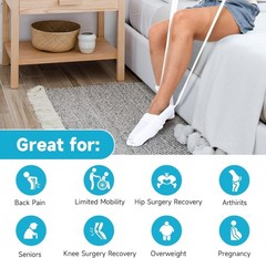 Terry Cloth Sock Aid & Adjustable Pants Helper for Elderly – Regain Independence