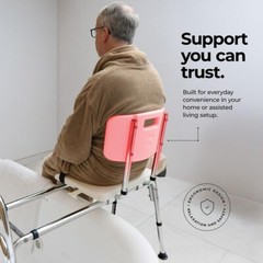 Sliding Shower Transfer Bench, Adjustable Height, Holds Up to 400 lbs