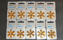 Power One (Pack Of 60) Size 312 Hearing Aid Batteries 1.45V Exp 2028 October