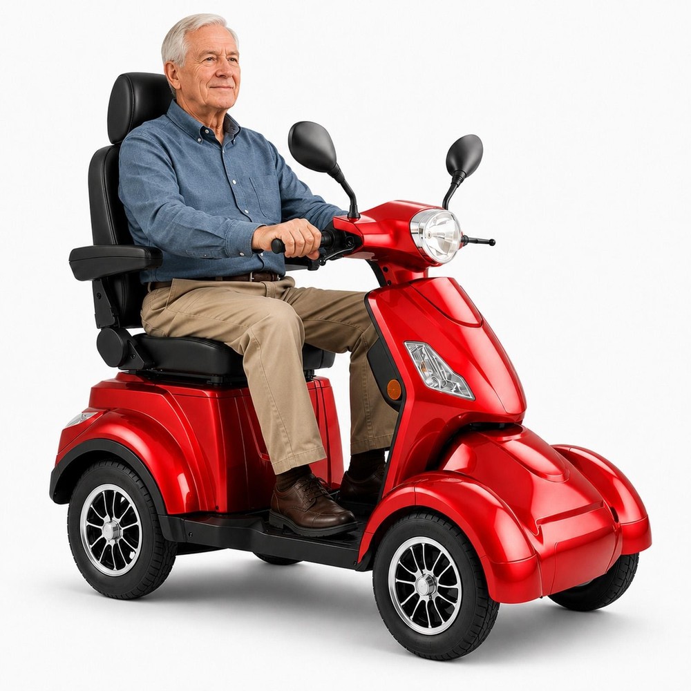 500 lbs 4 Wheel Mobility Scooter 500W All Terrain Fast Mobility Scooter 15 MPH