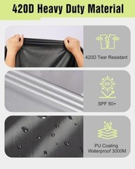 420D Heavy Duty Motorcycle Cover, Waterproof Outdoor All Weather UV Dust Snow