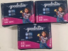 Goodnites Girls‘ Bedwetting Underwear, Size S/M (43-68 Lbs), 99 Ct (3 Packs of 3