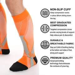 Compression Socks 20-30 mmHg Best Copper Athletic Gym Shin Splints Men Women HG