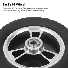 6in Solid Wheel Light Sturdy Aluminum Alloy Hub Replacement For Wheelchair Use