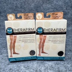 2x THERAFIRM THIGH High Gradient Compression Stockings 20-30 mmHg Medium
