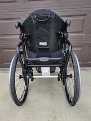 UPGRADED* Quickie Nitrum Rigid Frame Wheelchair 16″X18″ Used Black 16″ x 18″