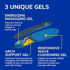 Dr. Scholl’s 1 Pair, Comfort and Energy Massaging Gel Insoles for Women