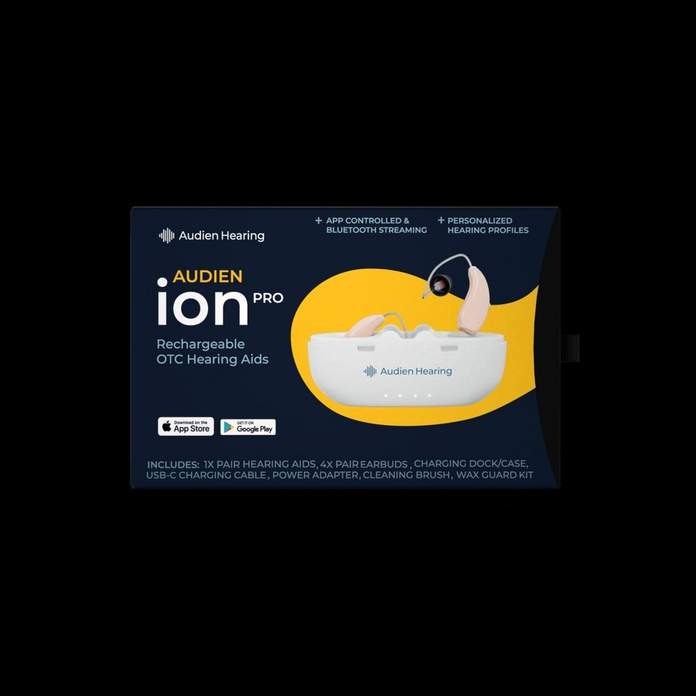 NEW Audien ion Pro Rechargable OTC Hearing Aids Comfort Design nearly Invisible