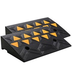 4.3″ Heavy Duty Rubber Driveway Ramp 2 Pack 15 Ton Load Capacity