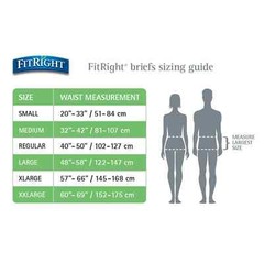 FitRight OptiFit Extra Briefs w/Tabs Adult Incontinence Brief XL 56″- 64″ 20 ct