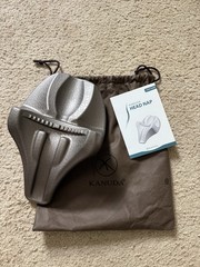 Kanuda Head Nap Neck Support Travel Pillow with Drawstring Pouch, Gray