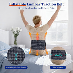 Red Light Heating Decompression Belt with Electric Pump for Lower Back Pain, Cor