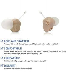 JINGHAO Hearing Aids Amplifier Invisible Small Sound Voice Enhancer Binaural US
